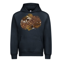 Navy leopard cowhide glitter patches Urban Hoodie - Artiststas