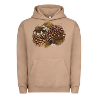 Pigment Burro leopard cowhide glitter patches Urban Hoodie - Artiststas
