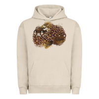 Pigment French Oak leopard cowhide glitter patches Urban Hoodie - Artiststas