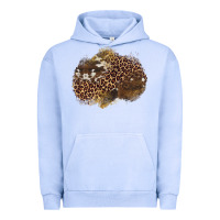 Pigment Grape Ice leopard cowhide glitter patches Urban Hoodie - Artiststas
