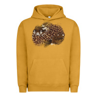 Pigment Peanut Butter leopard cowhide glitter patches Urban Hoodie - Artiststas