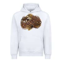 White leopard cowhide glitter patches Urban Hoodie - Artiststas