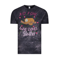 Cloud Black Just A Girl Who Lowes Sloths Vintage Tee - Bettercallsaul