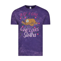 Cloud Purple Just A Girl Who Lowes Sloths Vintage Tee - Bettercallsaul