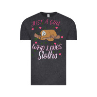 Vintage Black Just A Girl Who Lowes Sloths Vintage Tee - Bettercallsaul