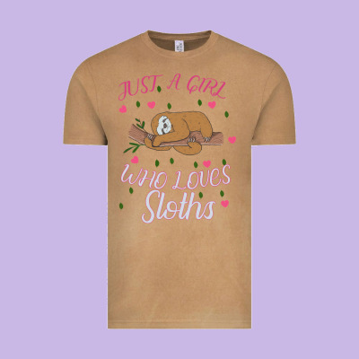 Just A Girl Who Lowes Sloths Vintage Tee Designed By Bettercallsaul