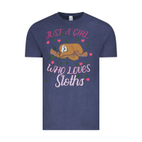 Vintage Denim Just A Girl Who Lowes Sloths Vintage Tee - Bettercallsaul