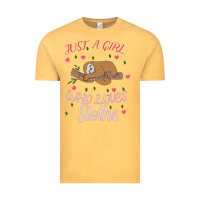 Vintage Mustard Just A Girl Who Lowes Sloths Vintage Tee - Bettercallsaul