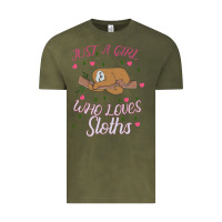 Vintage Olive Just A Girl Who Lowes Sloths Vintage Tee - Bettercallsaul