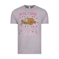 Vintage Zinc Just A Girl Who Lowes Sloths Vintage Tee - Bettercallsaul