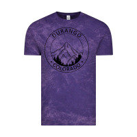 Cloud Purple Durango Mountain City - Colorado State Souvenir Gift Vintage Tee - trangStudio