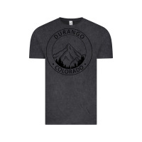 Vintage Black Durango Mountain City - Colorado State Souvenir Gift Vintage Tee - trangStudio
