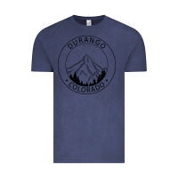 Vintage Denim Durango Mountain City - Colorado State Souvenir Gift Vintage Tee - trangStudio