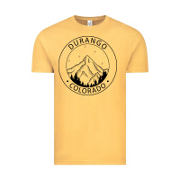 Vintage Mustard Durango Mountain City - Colorado State Souvenir Gift Vintage Tee - trangStudio