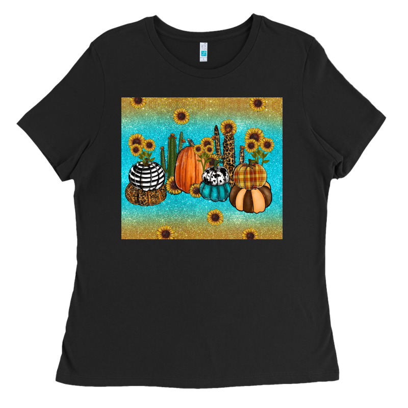 Fall Pumpkin Tumbler Ladies Tee by RanaPortraitStore | Teevron