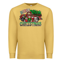 Antique Gold merry christmas  truck Premium Sweatshirt - CowhideDigitalArt