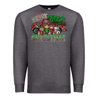 Charcoal Heather merry christmas  truck Premium Sweatshirt - CowhideDigitalArt