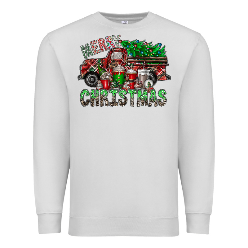Merry Christmas  Truck Premium Sweatshirt by CowhideDigitalArt | Teevron