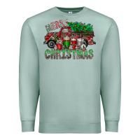Seafoam merry christmas  truck Premium Sweatshirt - CowhideDigitalArt