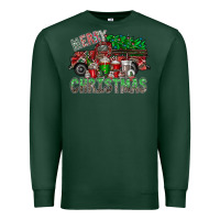 Sports Green merry christmas  truck Premium Sweatshirt - CowhideDigitalArt