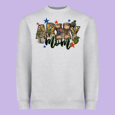 Army Mom Heavyweight Sweatshirt Designed By Fadigitalartstudio