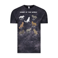 Cloud Black Wolves Of The World Educational Wolf Gift Vintage Tee - trangStudio