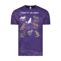 Cloud Purple Wolves Of The World Educational Wolf Gift Vintage Tee - trangStudio