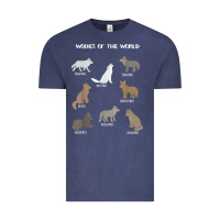 Vintage Denim Wolves Of The World Educational Wolf Gift Vintage Tee - trangStudio