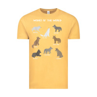 Vintage Mustard Wolves Of The World Educational Wolf Gift Vintage Tee - trangStudio