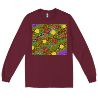 Burgundy Mardi Gras Crabs and lemons tumbler Long Sleeve Tee - HowdyJamesFarm