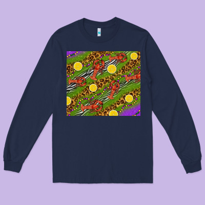 Mardi Gras Crabs And Lemons Tumbler Long Sleeve Tee Designed By Howdyjamesfarm