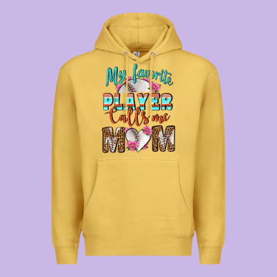 My Favorite Player Calls Me Mom Premium Hoodie Designed By Bundleandbundleshop