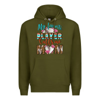Army Green My Favorite Player Calls Me Mom Premium Hoodie - BundleAndBundleShop