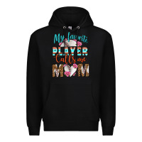 Black My Favorite Player Calls Me Mom Premium Hoodie - BundleAndBundleShop