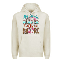 Oatmeal Heather My Favorite Player Calls Me Mom Premium Hoodie - BundleAndBundleShop