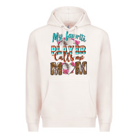Pale Pink My Favorite Player Calls Me Mom Premium Hoodie - BundleAndBundleShop