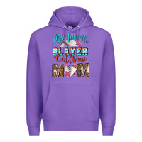 Purple My Favorite Player Calls Me Mom Premium Hoodie - BundleAndBundleShop