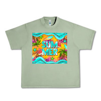 Oil Green summer Urban Heavy Tee - NancyCooperArtShop