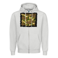 Dove Grey camouflage and leopard background Zipper Hoodie - BundleAndBundleShop