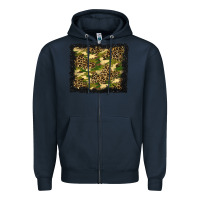 Navy camouflage and leopard background Zipper Hoodie - BundleAndBundleShop