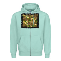 Seafoam camouflage and leopard background Zipper Hoodie - BundleAndBundleShop