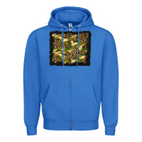 True Royal camouflage and leopard background Zipper Hoodie - BundleAndBundleShop