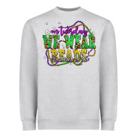 Heather Grey on tuesday we wear beads olivia Heavyweight Sweatshirt - OliviaCreatesArt