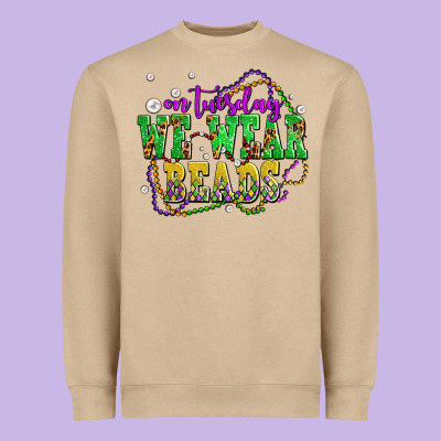 On Tuesday We Wear Beads Olivia Heavyweight Sweatshirt Designed By Oliviacreatesart