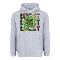 Heather Grey Lucky Heavyweight Hoodie - CowhideDigitalArt