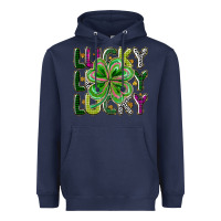 Navy Lucky Heavyweight Hoodie - CowhideDigitalArt