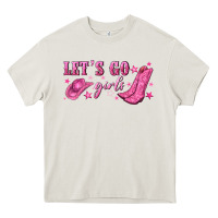 Cream lets go girls Heavy Core Tee - NancyCooperArtShop