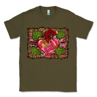 Army Green Western Background Valentine's Day Classic Tee - RanaPortraitStore