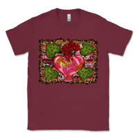 Burgundy Western Background Valentine's Day Classic Tee - RanaPortraitStore