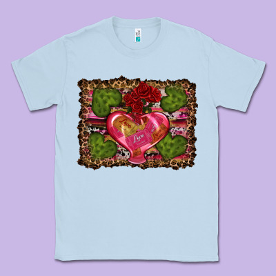 Western Background Valentine's Day Classic Tee Designed By Ranaportraitstore